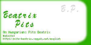 beatrix pits business card